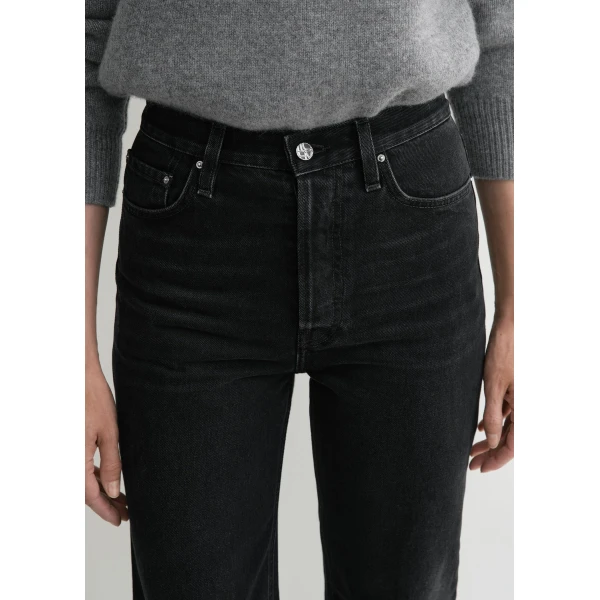 Toteme Classic cut denim full length in Faded black, view 6