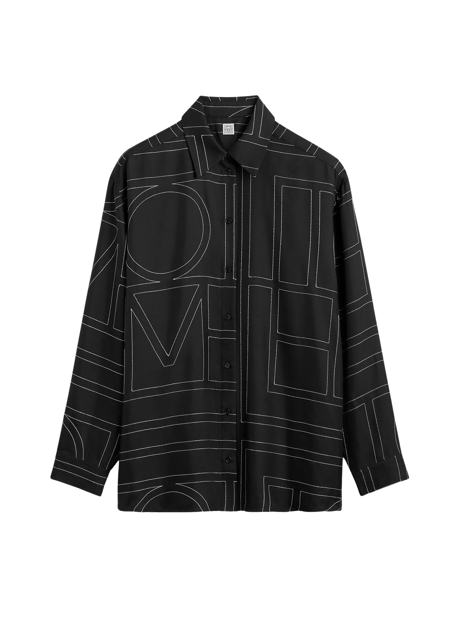 Toteme Classic embroidered shirt in Black