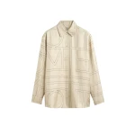 Toteme Classic embroidered shirt in Ivory
