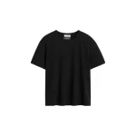 Toteme Classic embroidered tee in Black Top