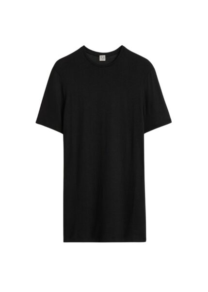 Totême Classic jersey tee in Black - Tops - Scandinavian Minimalist Luxury at Luxury Shoes 