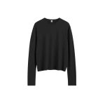 Toteme Classic long-sleeve tee in Black Top