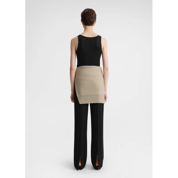 Toteme Classic rib tank in Black Top, view 4