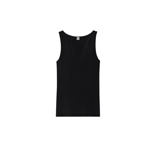 Toteme Classic rib tank in Black Top
