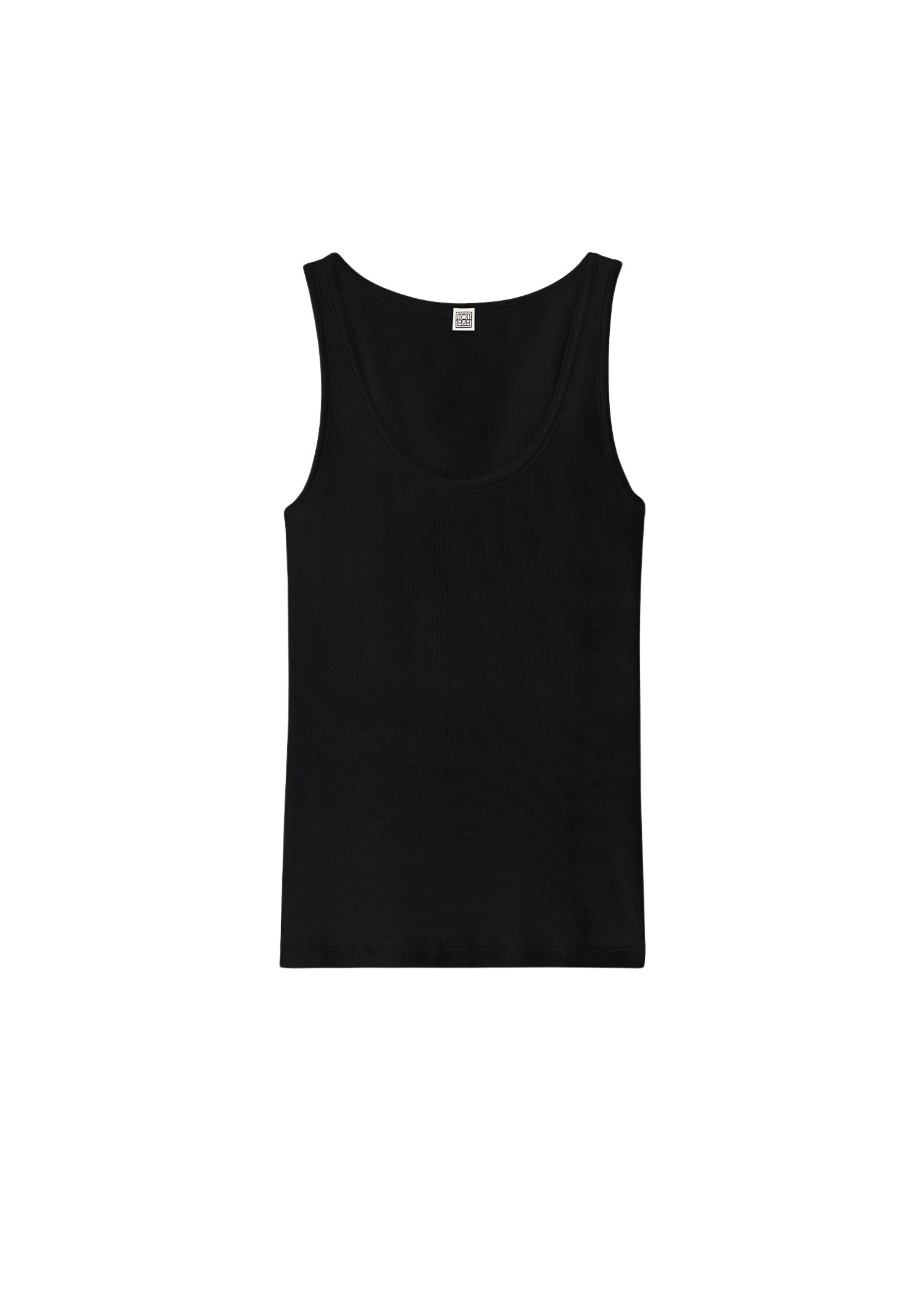 Totême Classic rib tank in Black - Tops - Scandinavian Minimalist Luxury at Luxury Shoes 