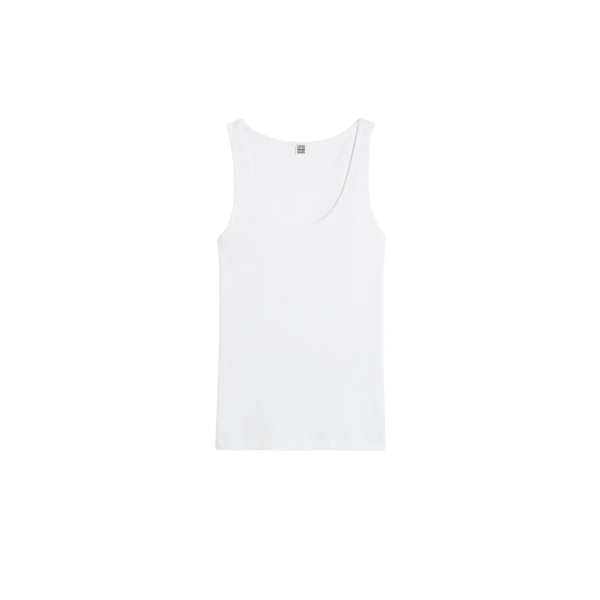 Toteme Classic rib tank in White Top