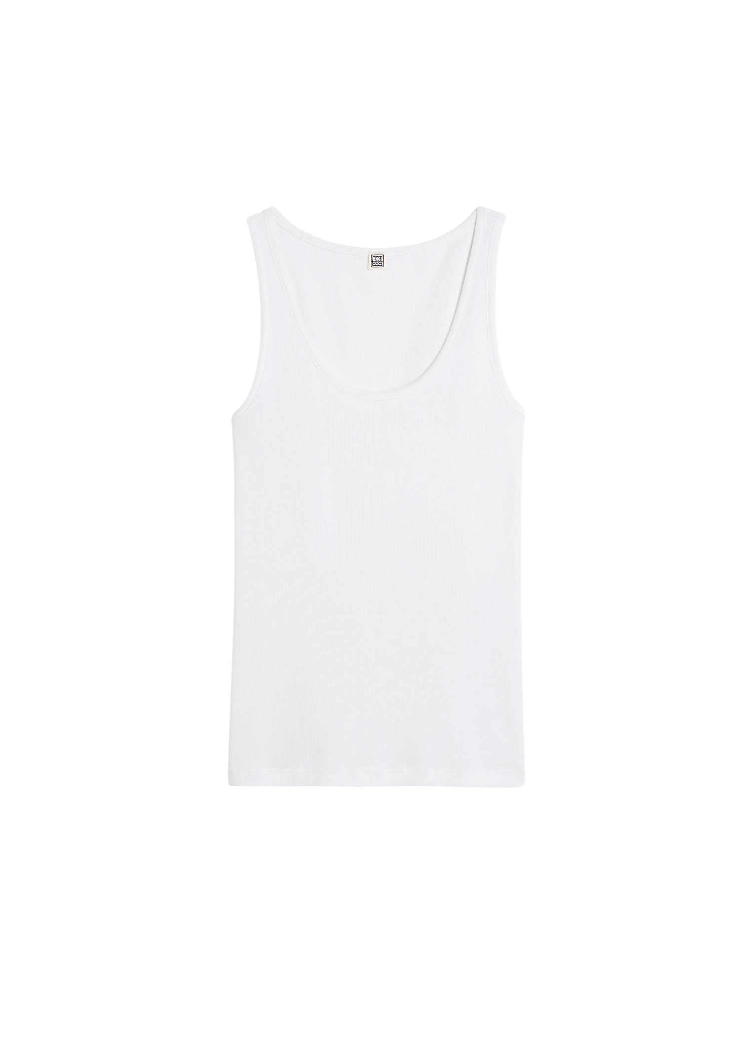 Totême Classic rib tank in White - Tops - Scandinavian Minimalist Luxury at Luxury Shoes 