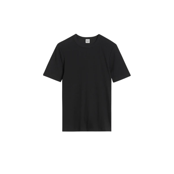 Toteme Classic rib tee in Black Top