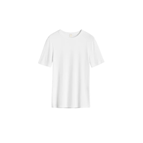 Toteme Classic rib tee in White Top