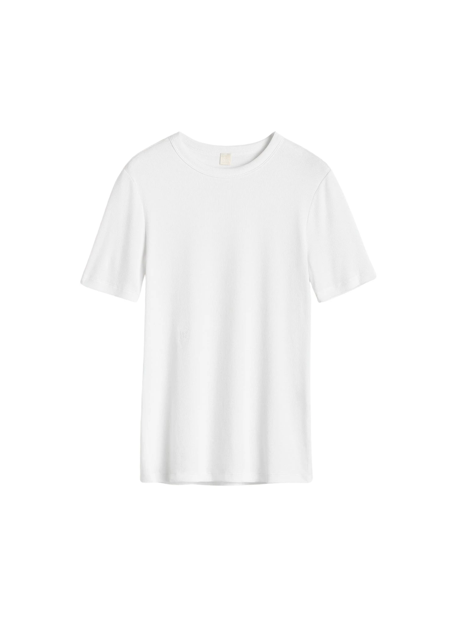Classic rib tee in White