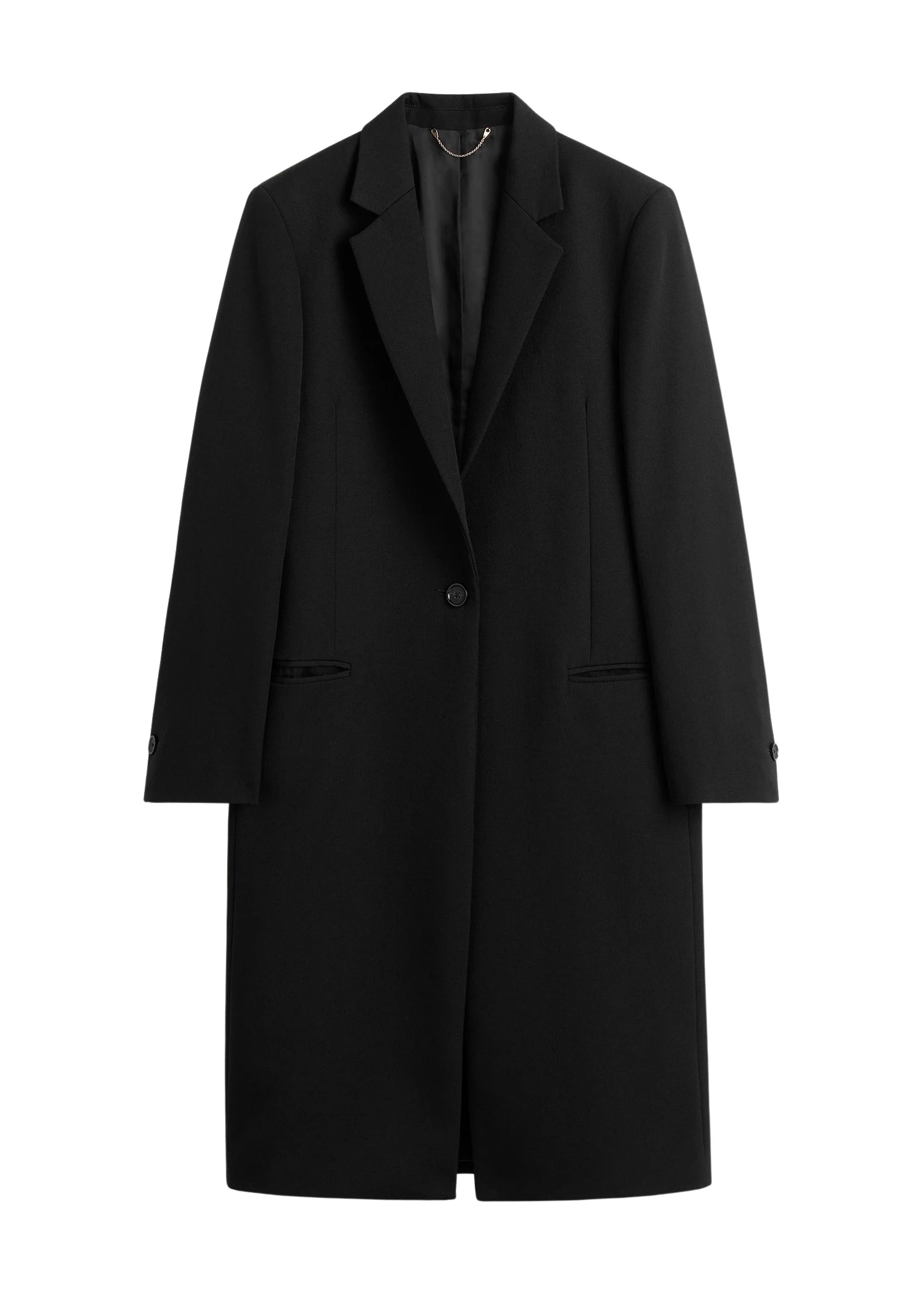 Classic tailored coat in Black