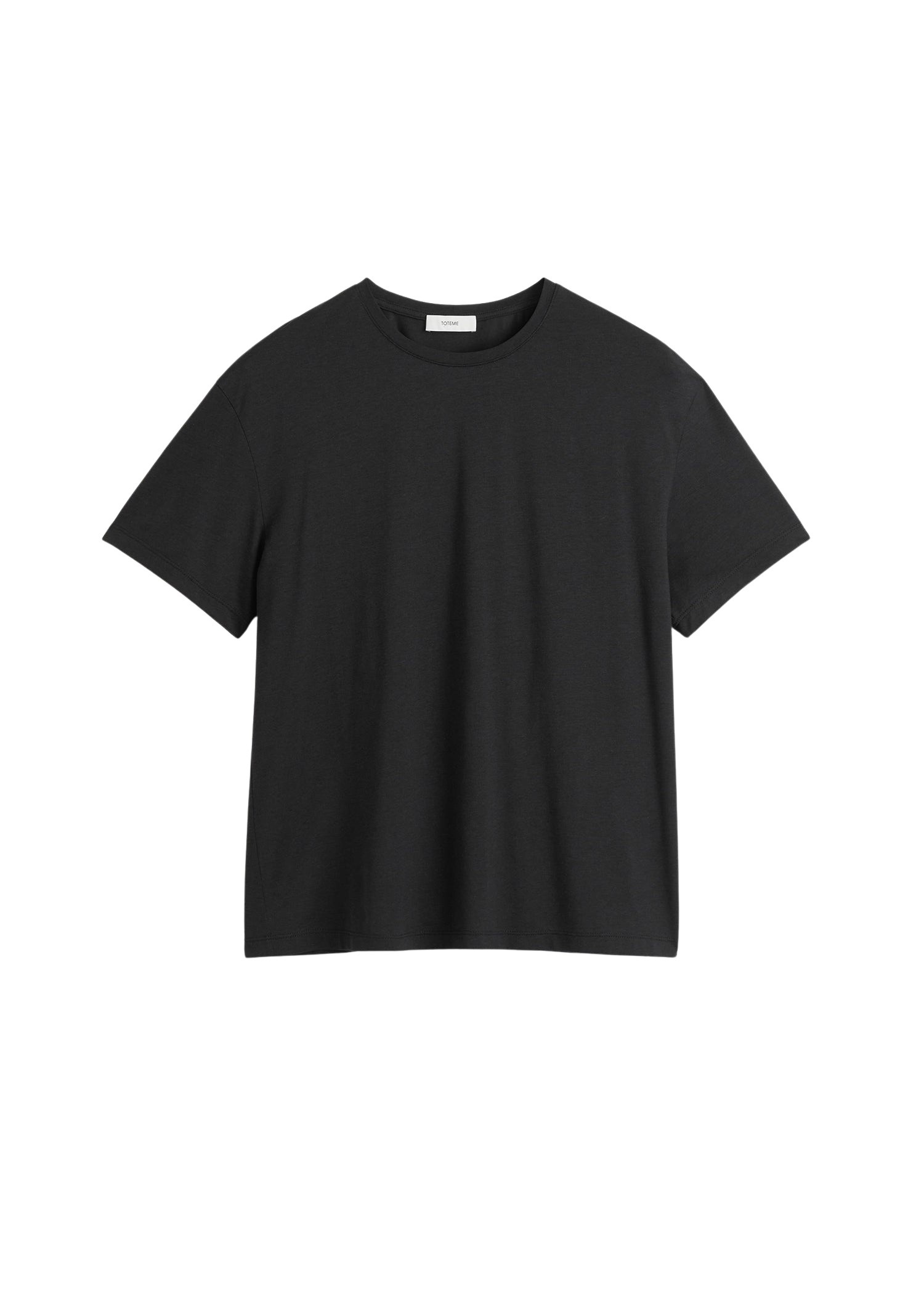 Totême Classic tee in Black - Tops - Scandinavian Minimalist Luxury at Luxury Shoes 