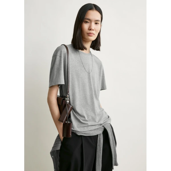 Toteme Classic tee in Mid grey melange Top, view 5