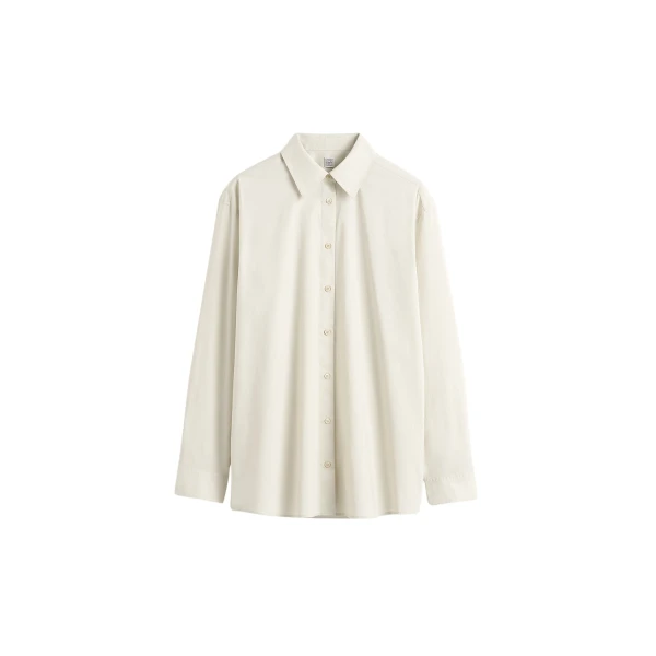 Toteme Classic tumbled shirt in Pebble