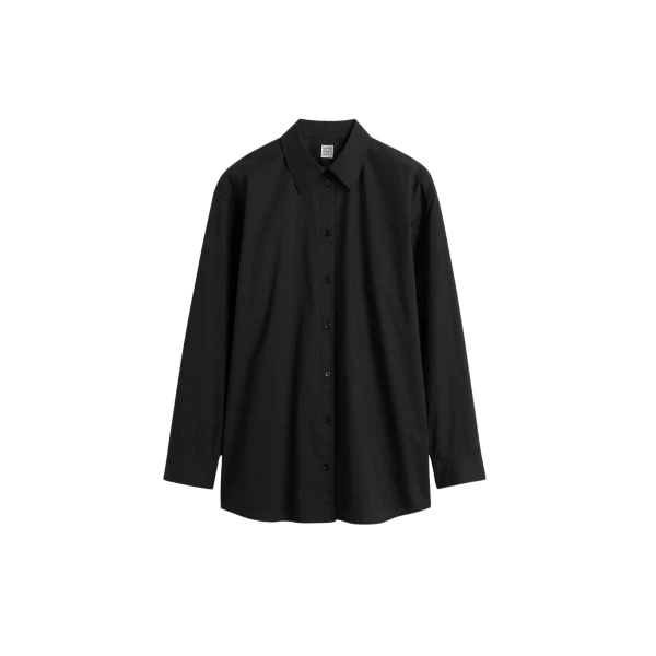 Toteme Classic tumbled shirt in Washed black