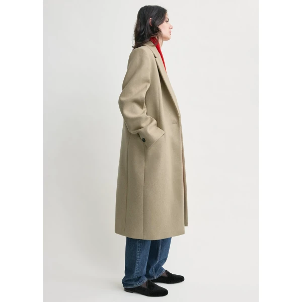 Toteme Classic winter coat in Biscuit, view 3