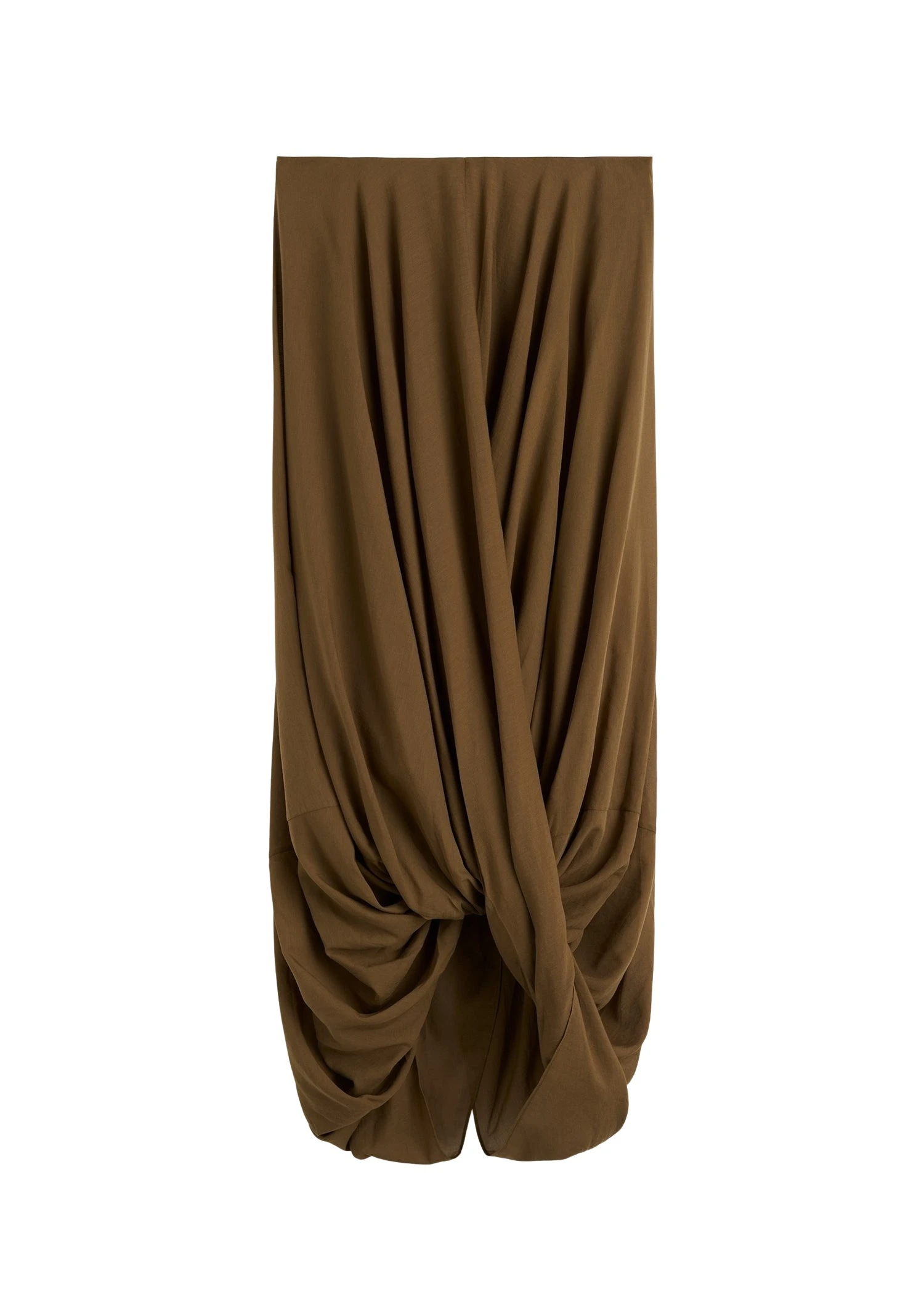 Toteme-Cocoon-skirt-in-Walnut55703_nobg Toteme Cocoon skirt in Walnut