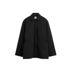 Toteme Collared drawstring jacket in Black