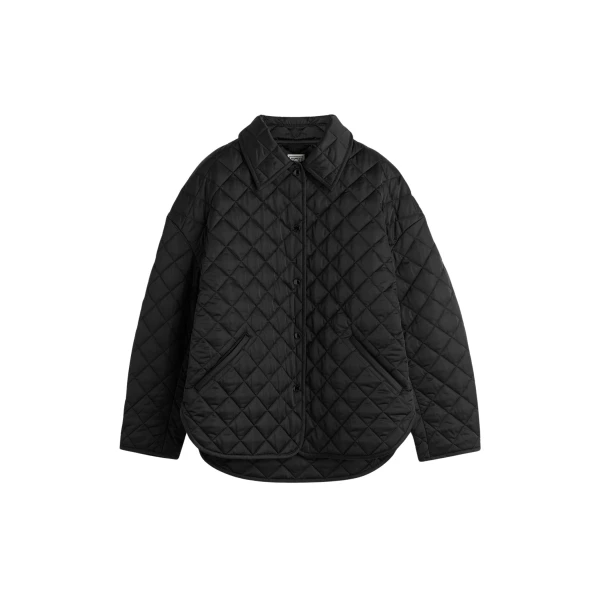Toteme Collared quilted jacket in Black