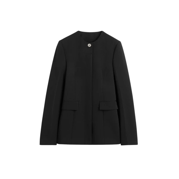 Toteme Collarless evening jacket in Black