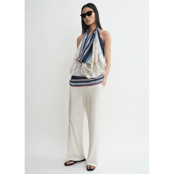 Toteme Collector sarong ecru/navy in Ecru-navy, view 2