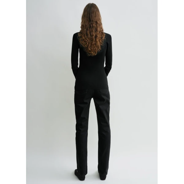 Toteme Compact cotton top in Black, view 4