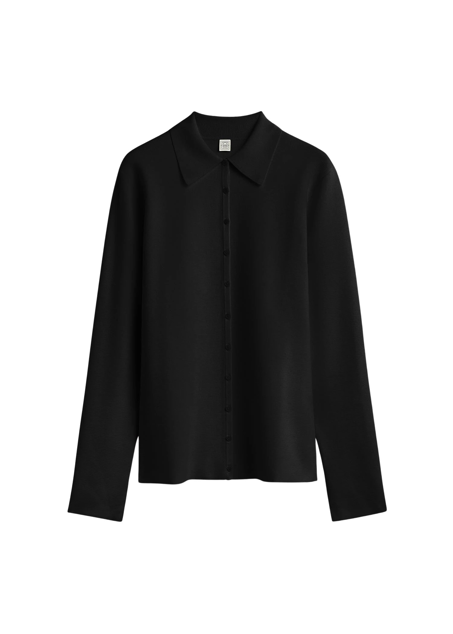 Toteme-Compact-knit-buttoned-top-in-Black33546_nobg Toteme Compact knit buttoned top in Black