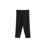 Toteme Compact knit capri trousers in Black