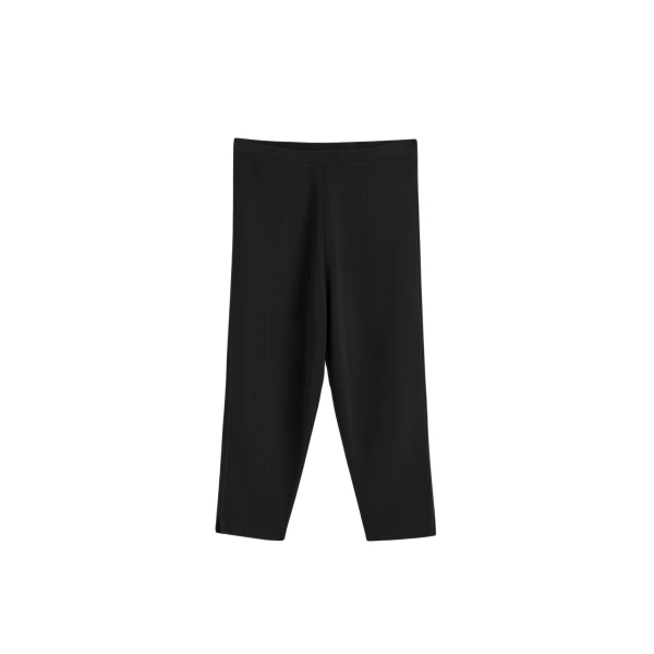 Toteme Compact knit capri trousers in Black