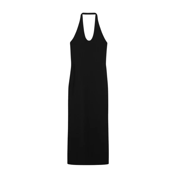 Toteme Compact knit halter dress in Black