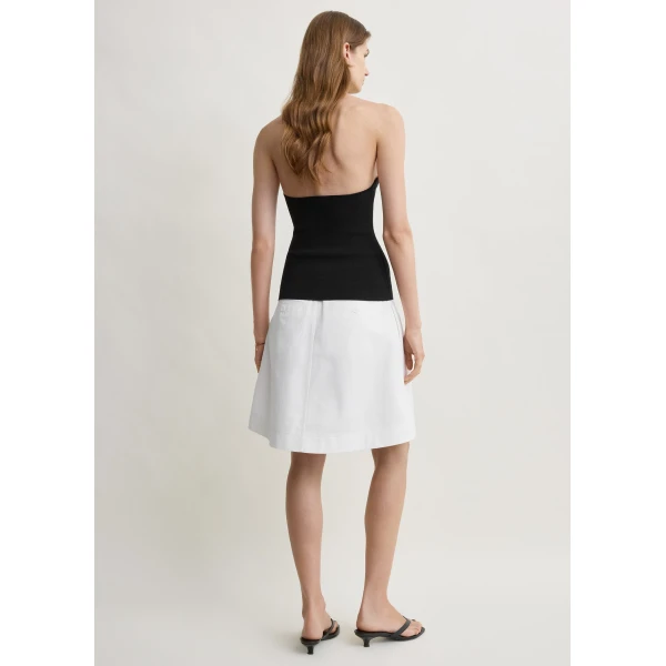 Toteme Compact knit halter top in Black, view 5