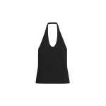 Toteme Compact knit halter top in Black