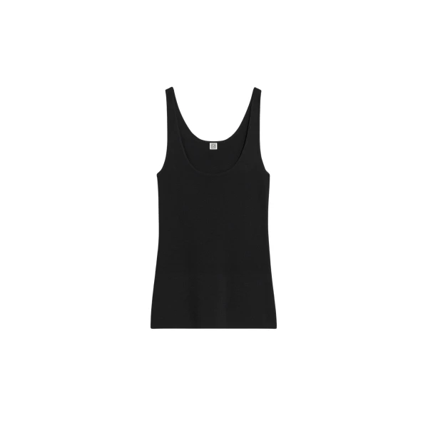 Toteme Compact knit tank in Black