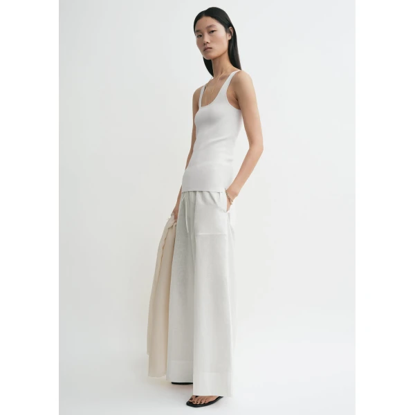 Toteme Compact knit tank in White, view 3