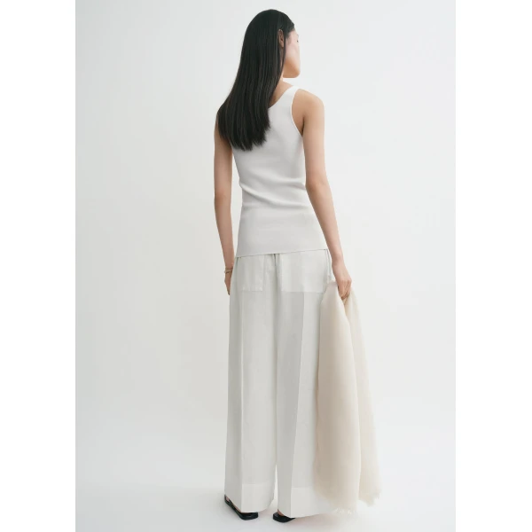 Toteme Compact knit tank in White, view 4