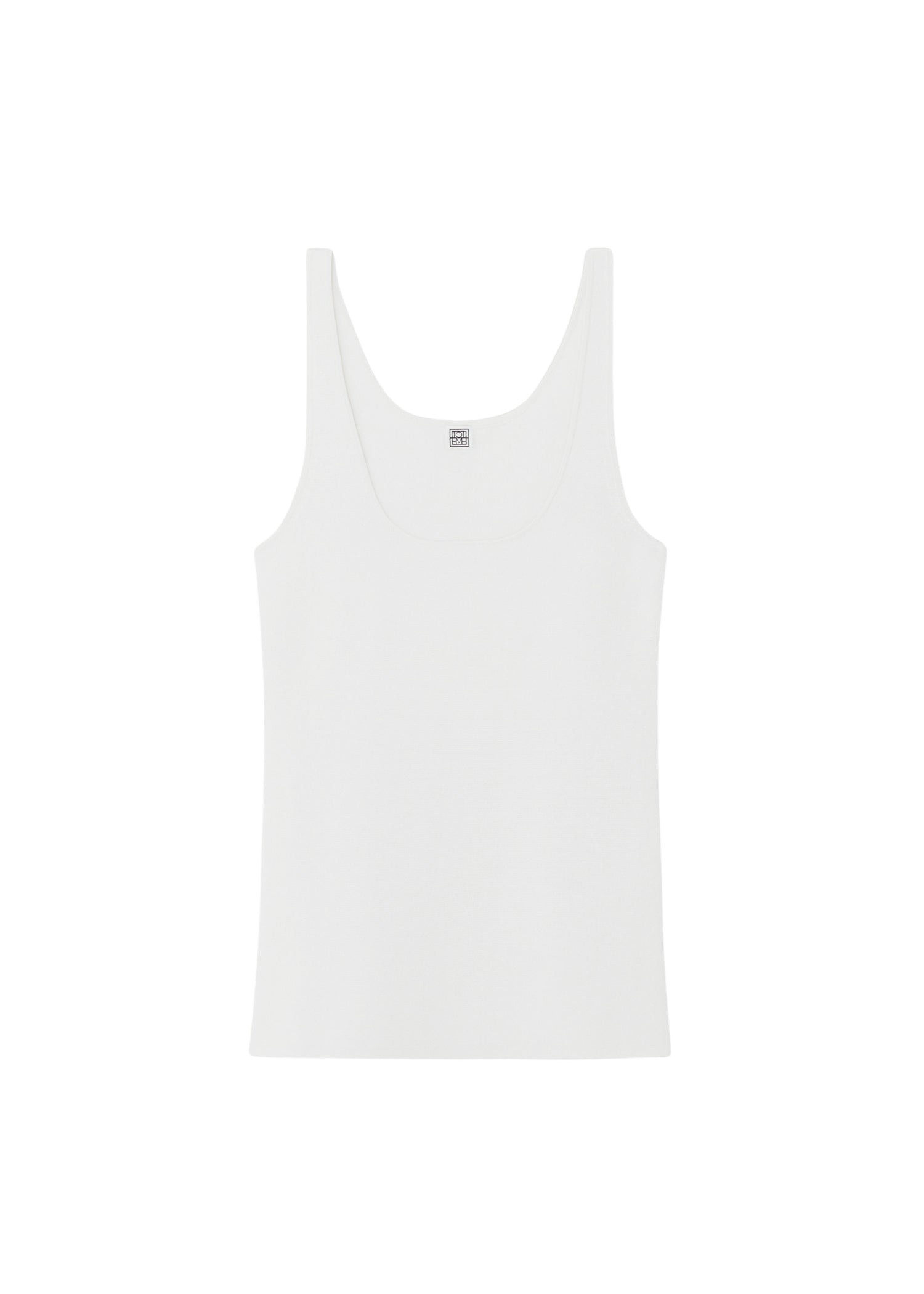 Totême Compact knit tank in White - Knitwear - Scandinavian Minimalist Luxury at Luxury Shoes 