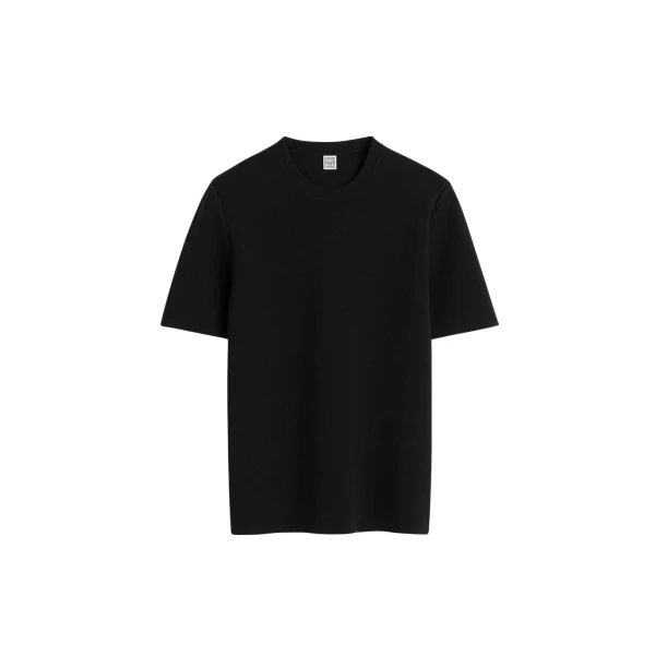 Toteme Compact knit tee in Black