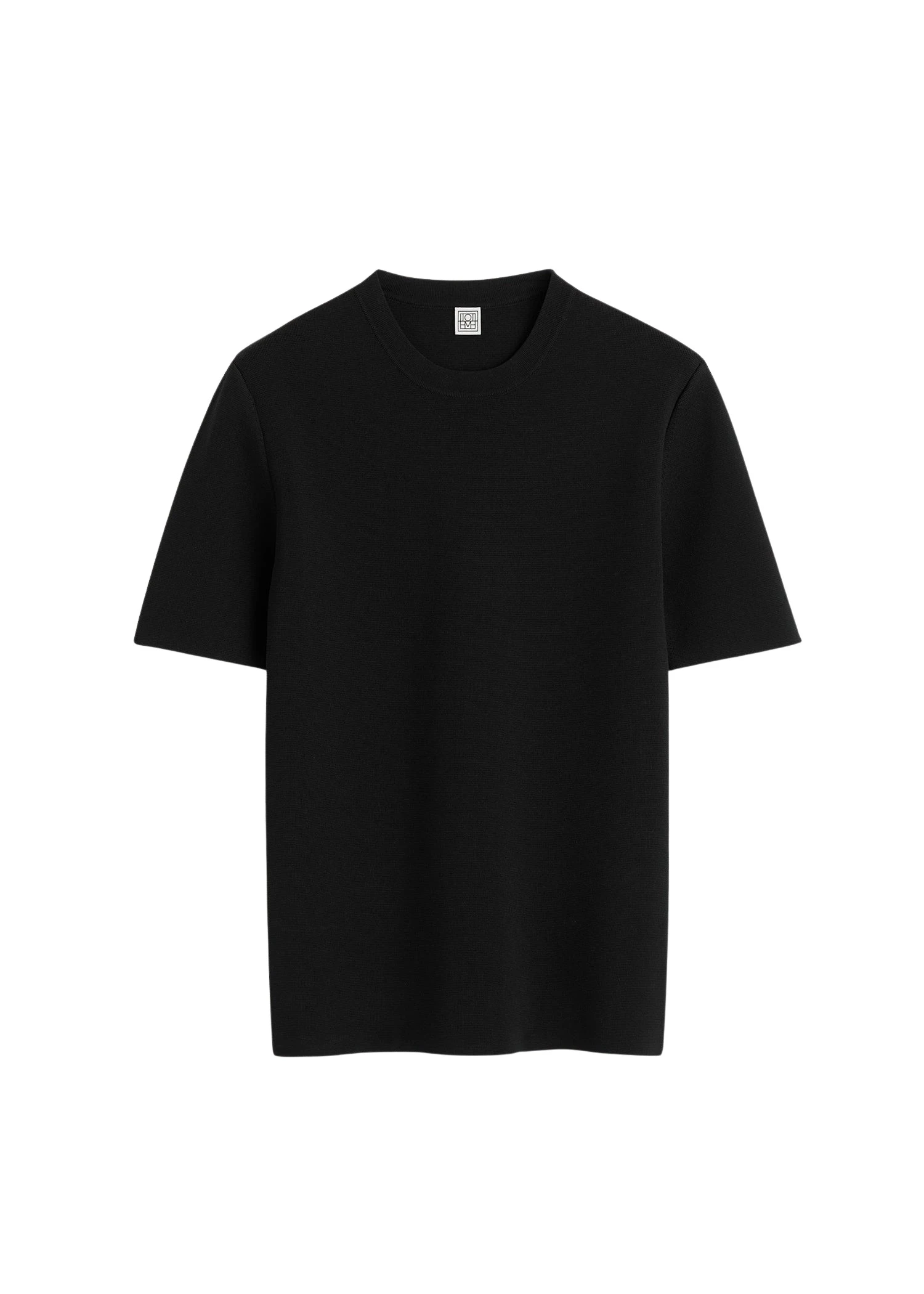 Toteme-Compact-knit-tee-in-Black31446_nobg Toteme Compact knit tee in Black