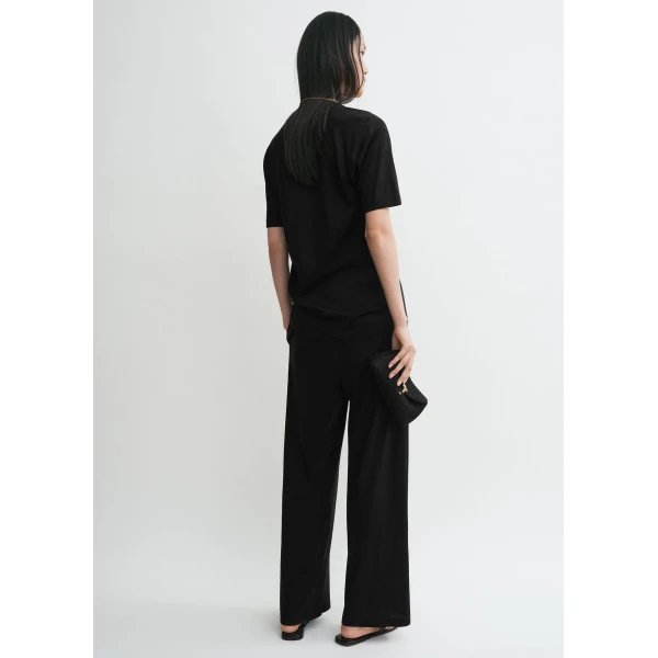 Toteme Cotton silk pj bottoms in Black, view 4