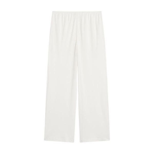 Totême Cotton silk pj bottoms in Off-white - Pants - Scandinavian Minimalist Luxury at Luxury Shoes 