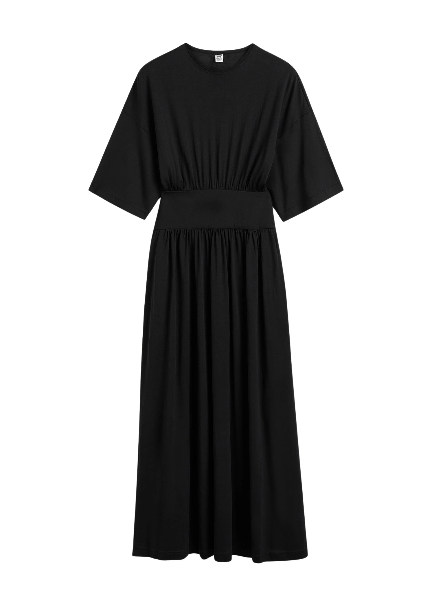 Toteme-Cotton-silk-tee-dress-in-Black14509_nobg Toteme Cotton silk tee dress in Black