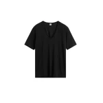 Toteme Cotton silk tee in Black Top