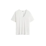 Toteme Cotton silk tee in Off-white Top