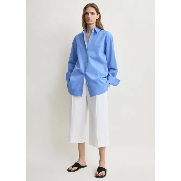 Toteme Cotton summer shirt in Cornflower, view 2