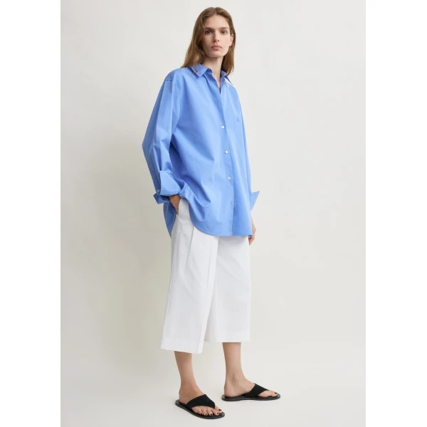 Toteme Cotton summer shirt in Cornflower, view 3