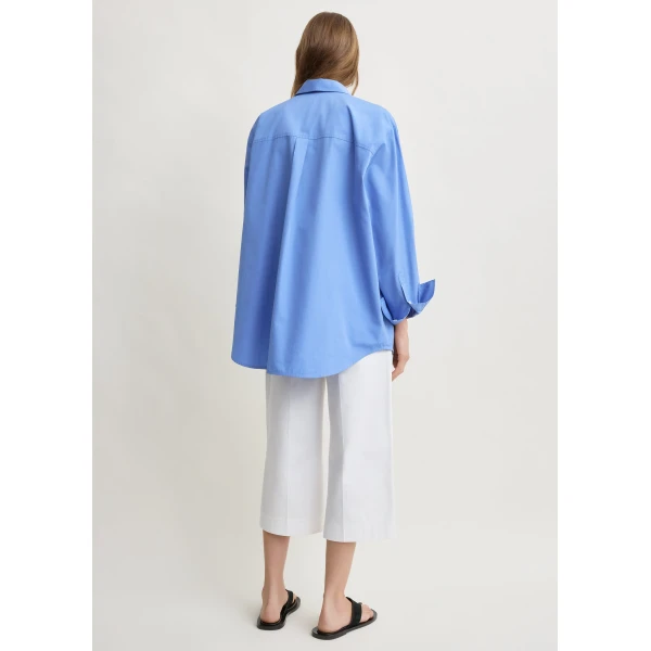 Toteme Cotton summer shirt in Cornflower, view 4