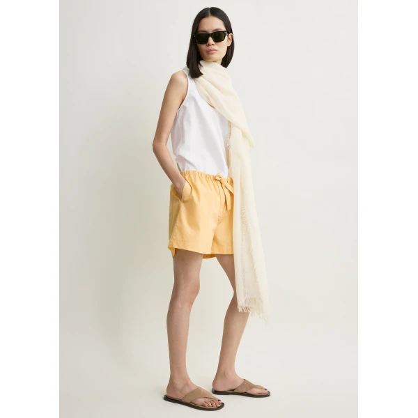 Toteme Cotton summer shorts in Daffodill, view 2
