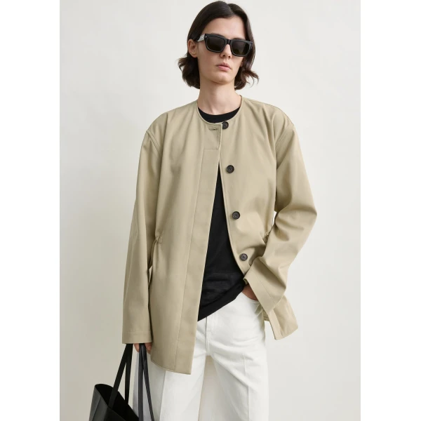 Toteme Cotton twill jacket in Cashew, view 5