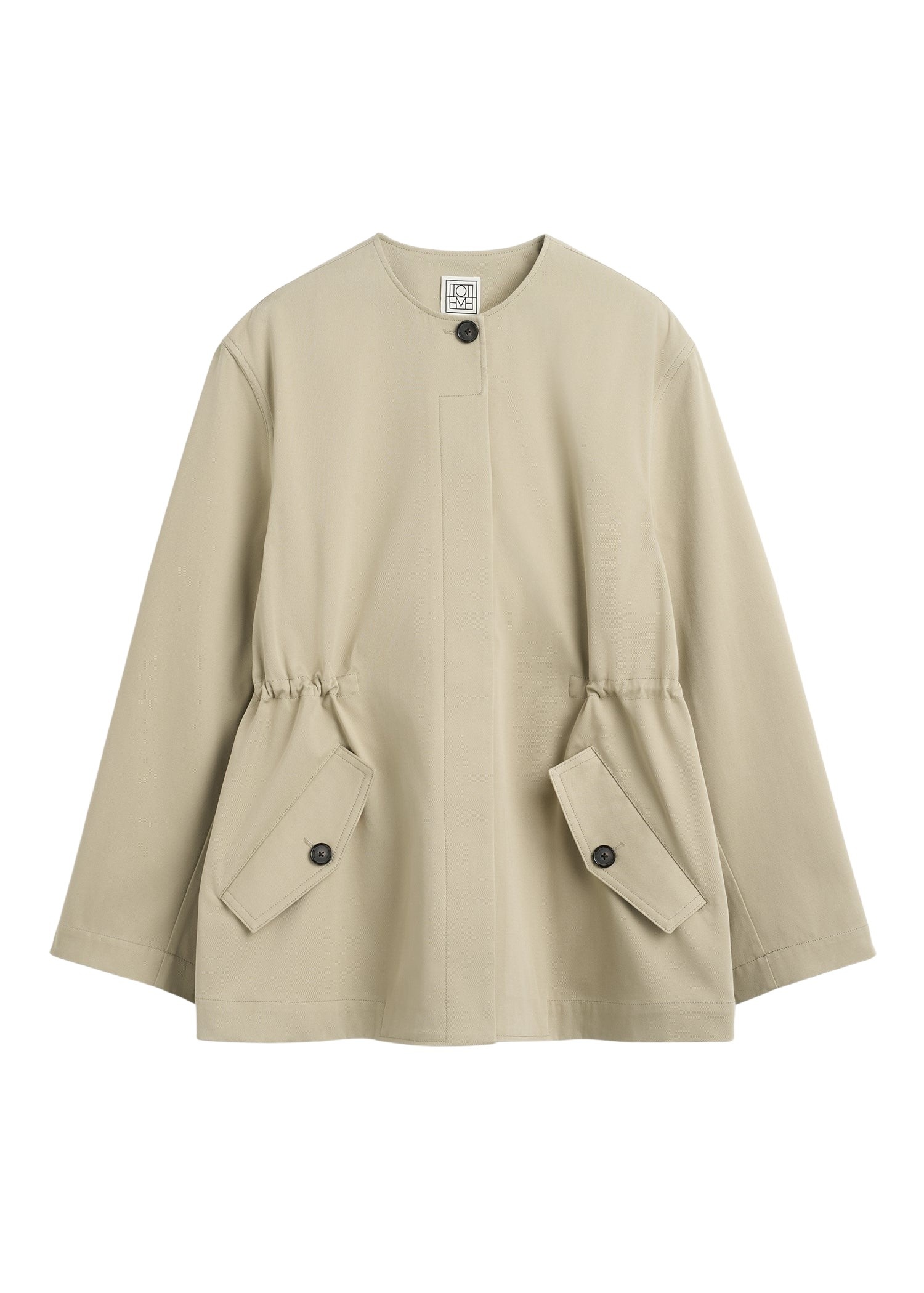 Totême Cotton twill jacket in Cashew - Jackets - Scandinavian Minimalist Luxury at Luxury Shoes 