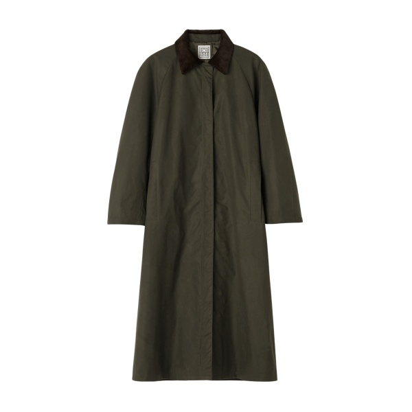 Totême Country coat in Forest - Coats - Scandinavian Minimalist Luxury at Luxury Shoes 